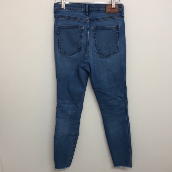 Everlane The Vintage Skinny Blue Jeans Raw Hem Button‎ Fly Size 27 - Picture 8 of 10